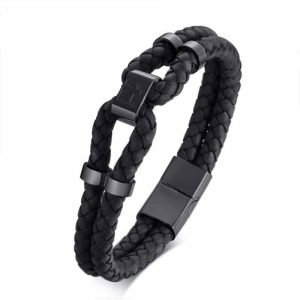 10000-700x700_ca729cf7-0c41-4a76-b772-8297166f4fb3 Killer Deals Double Layered Genuine Leather Bracelet w/ Cross Detail- M/L