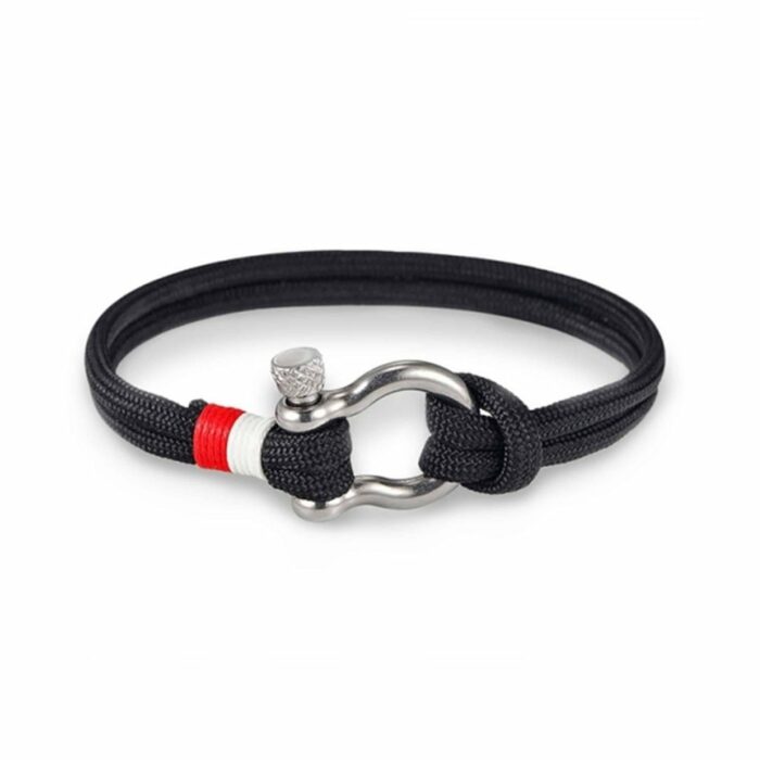 Killer Deals Custom Fashion Nautical Nylon Rope Shackle Clasp Bracelet- M/L - Image 2