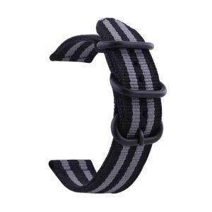 Killer Deals 22MM Universal Nylon Band Black+Grey (S-U22-N-B+G)