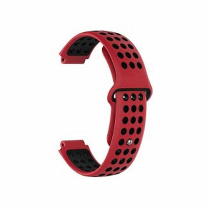 Killer Deals 23mm Silicone Strap for Garmin Forerunner 220- Red & Black - Image 2
