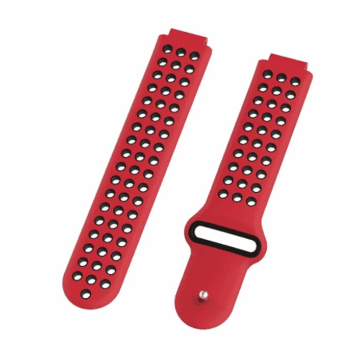 Killer Deals 23mm Silicone Strap for Garmin Forerunner 220- Red & Black - Image 3