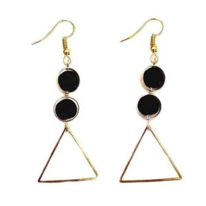 Killer Deals Aromatherapy Essential Oil Diffuser Triangle Earrings - Gold