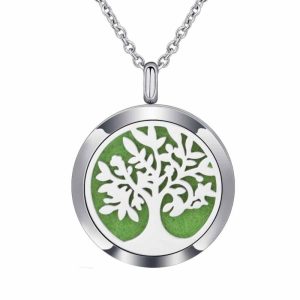 Killer Deals Oil Diffuser Stainless Steel Tree of Life Locket Necklace