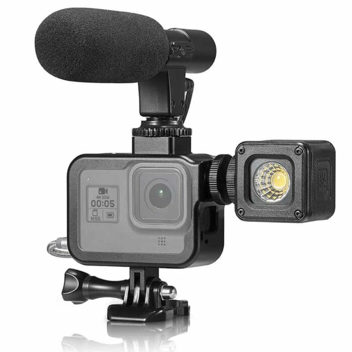 Action Mounts Gopro 8 Aluminum Frame & hot shoe mount (AM802) - Image 3