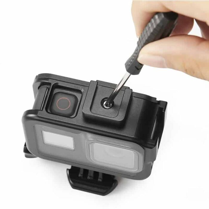 Action Mounts Gopro 8 Aluminum Frame & hot shoe mount (AM802) - Image 6