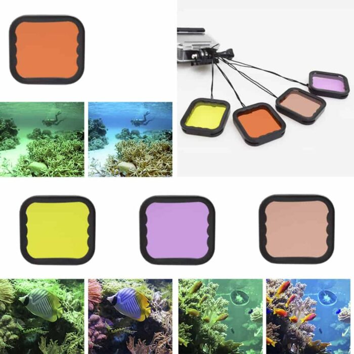 Action Mounts Protective Casing 4-in-1 Lens Filters for GoPro Hero 5 - Image 6