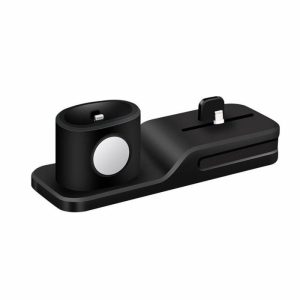 10555-700×700-1 Killer Deals 3-in-1 Silicone Docking Stand for Apple iPhone, iWatch & AirPods - Black