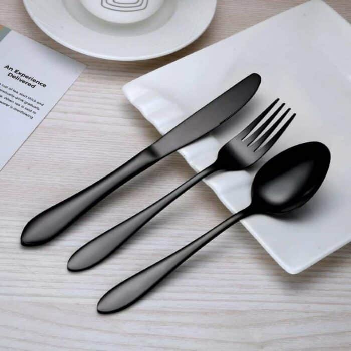 Killer Deals kitchen cutlery stainless steel dining set - Black (x4) - Image 9