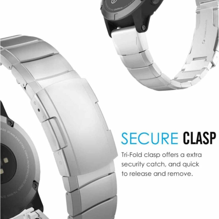 Killer Deals 22mm Stainless Steel Strap & Tool for Garmin Fenix 5/ 6/ 7 - Image 11