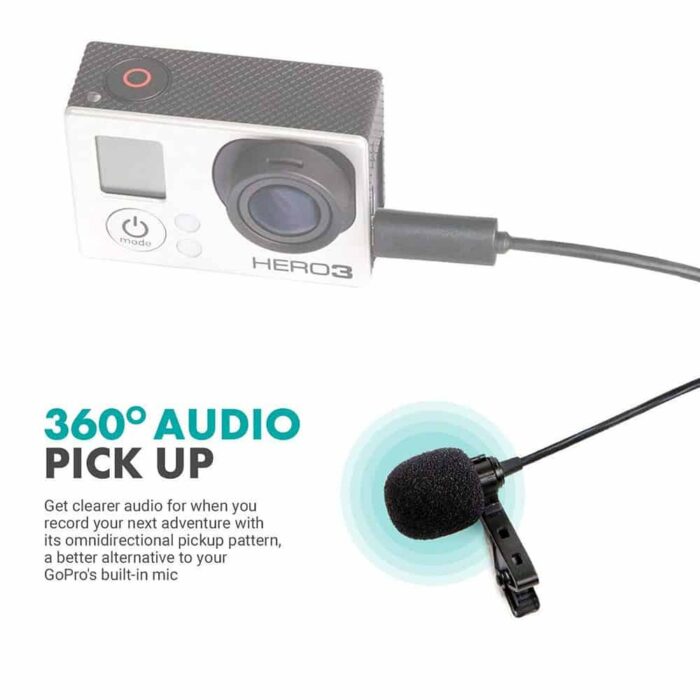 Action Mounts Microphone & Adapter Cable for GoPro 3/3+/4 (AM001) - Image 4