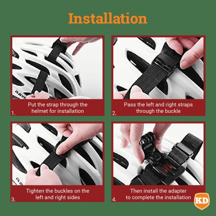 Action Mounts Vented Bicycle Helmet Mount Strap for GoPro Hero 3/ 2 - Image 4