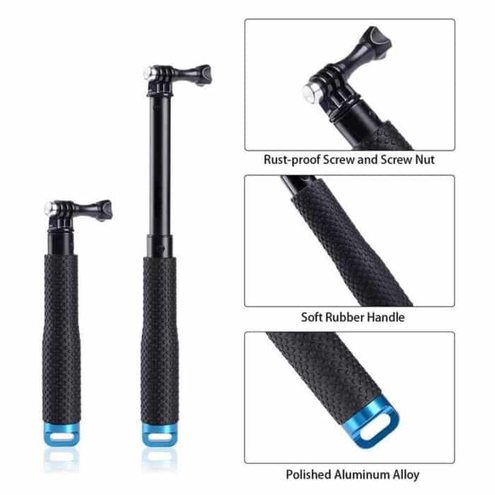 Action Mounts Extendable Waterproof Monopod Selfie Stick for GoPro 4/5/6/7/8 - Image 3