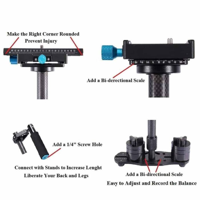 Killer Deals Action Mounts DSLR Carbon Fibre Handheld Video Stabilizer - Image 7