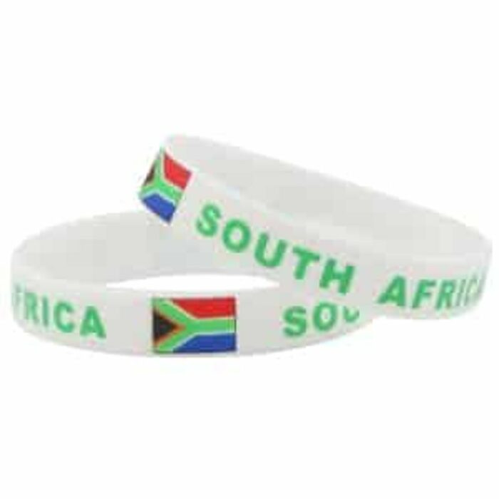 Killer Deals Silicone Sports Wristband - South Africa Cricket/Soccer/Rugby (10 pack)