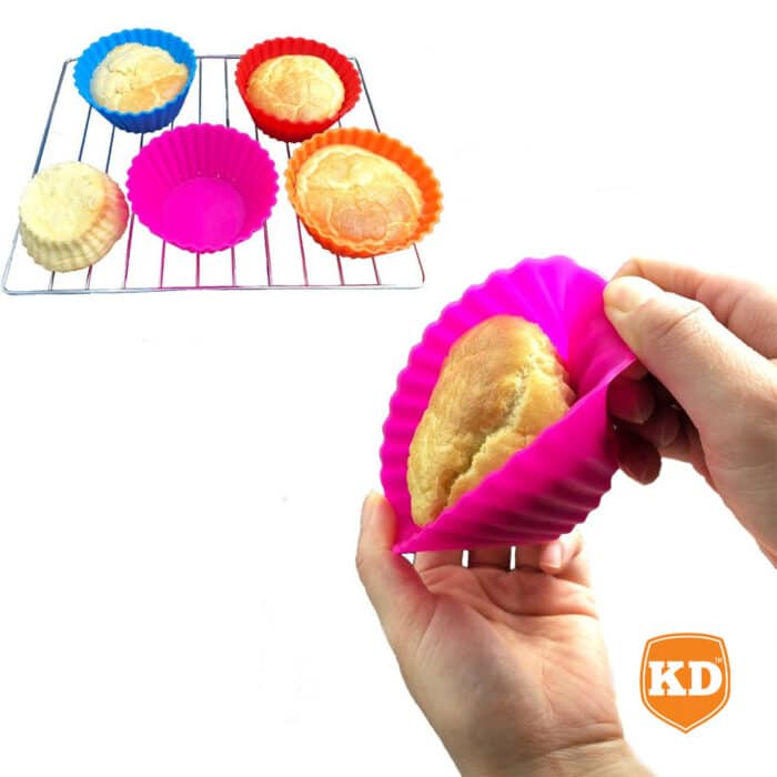 Killer Deals Silicone Round Mini Baking Muffin Moulds 7cm - Image 5
