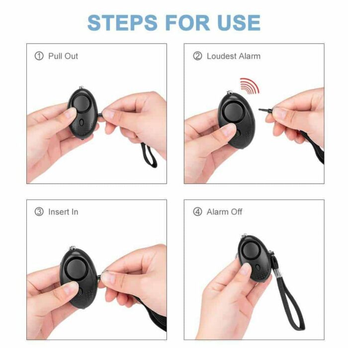 Killer Deals 130db Personal Safety Security Alarm LED Light Keyring - Image 3