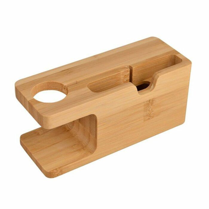 Killer Deals 2-in-1 Wooden Charging Docking Stand for Apple Watch & iPhone