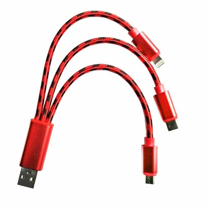 Killer Deals 3-in-1 USB Smartphone/ Tablet Charger Cable for Apple/ Android