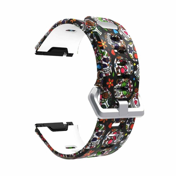 Killer Deals Replacement Silicone Strap for Fitbit Ionic- Colourful Skulls