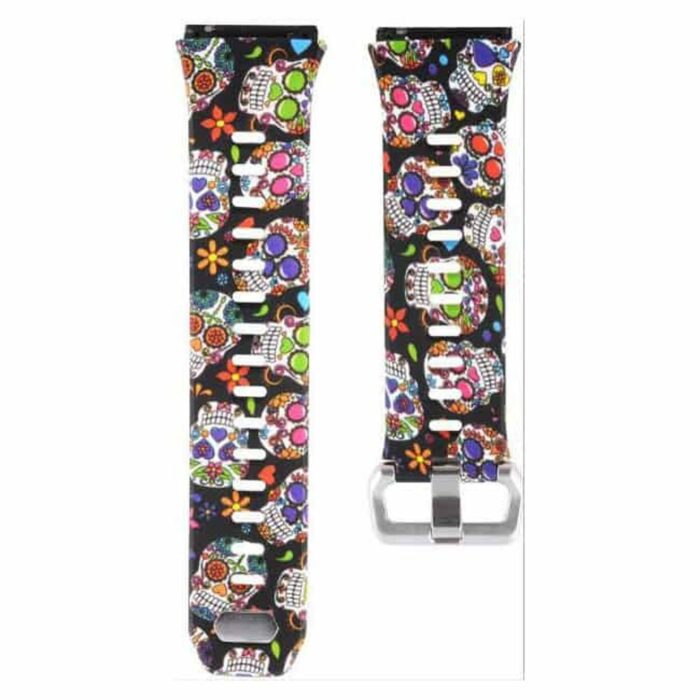 Killer Deals Replacement Silicone Strap for Fitbit Ionic- Colourful Skulls - Image 2