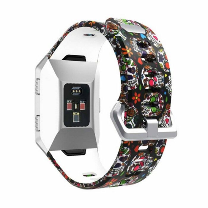 Killer Deals Replacement Silicone Strap for Fitbit Ionic- Colourful Skulls - Image 3