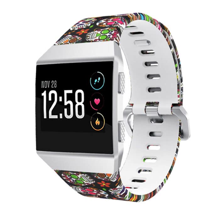 Killer Deals Replacement Silicone Strap for Fitbit Ionic- Colourful Skulls - Image 4