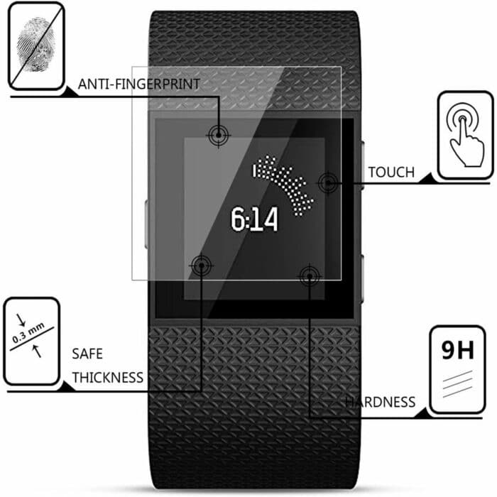 Killer Deals Shatterproof Tempered Glass Screen Protector for Fitbit Surge - Image 3
