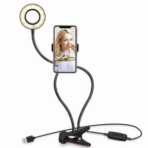 11698-700×700-1 Killer Deals Lazy Bracket 2-in-1 Phone Holder & Selfie Light Desk Clamp