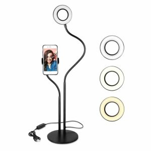 11699-700×700-1 Killer Deals 2-in-1 Selfie Ring LED Beauty Light Phone Holder Desk Stand