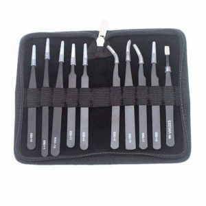 11706-700×700-1 Killer Deals 10-Piece Stainless Steel Anti-Static/Corrosion Precision Tweezer Set