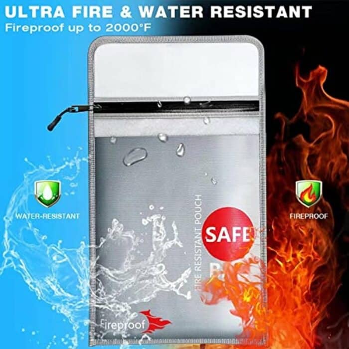 Killer Deals Document Cash Passport Electronics Fire-Resistant Bag- 38x27cm - Image 2