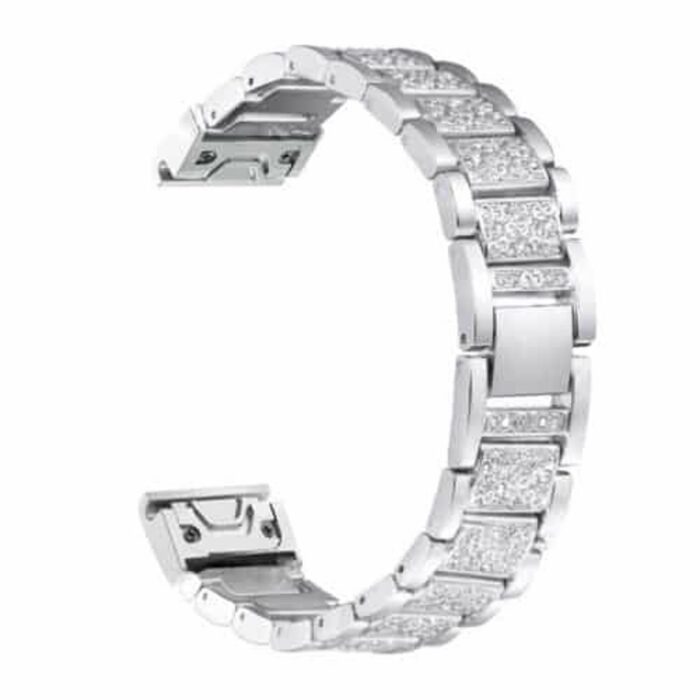 Killer Deals 26mm Rhinestone Stainless Steel Strap for Garmin Fenix 6X - Image 12