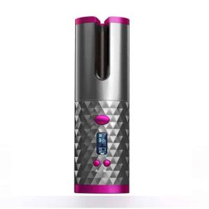 Killer Deals Rechargeable Wireless Safe Automatic Ceramic Hair Curling Iron - Grey