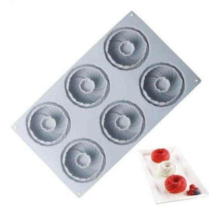 Killer Deals Non-Stick 3D Spiral Swirl Doughnut Silicone Baking Mould - Image 3