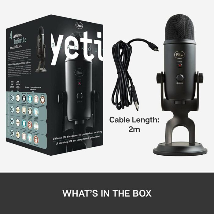 Killer Deals Blue Yeti Gaming/ Streaming/ Podcast Adjustable USB Microphone - Image 2