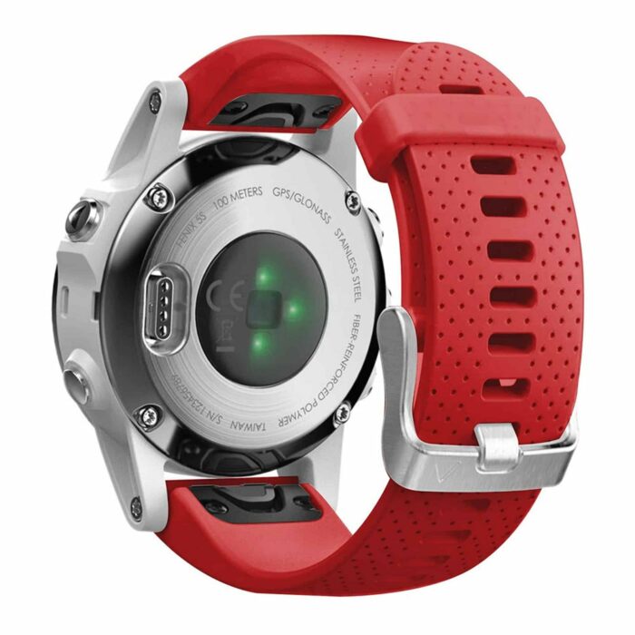 Killer Deals 20mm Garmin Fenix 5S/6S silicone strap - Red - Image 2