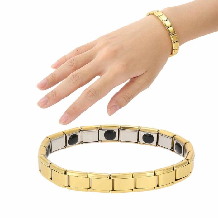 Killer Deals Magnetic Therapy Titanium Stainless Steel Bracelet- Gold - Image 2