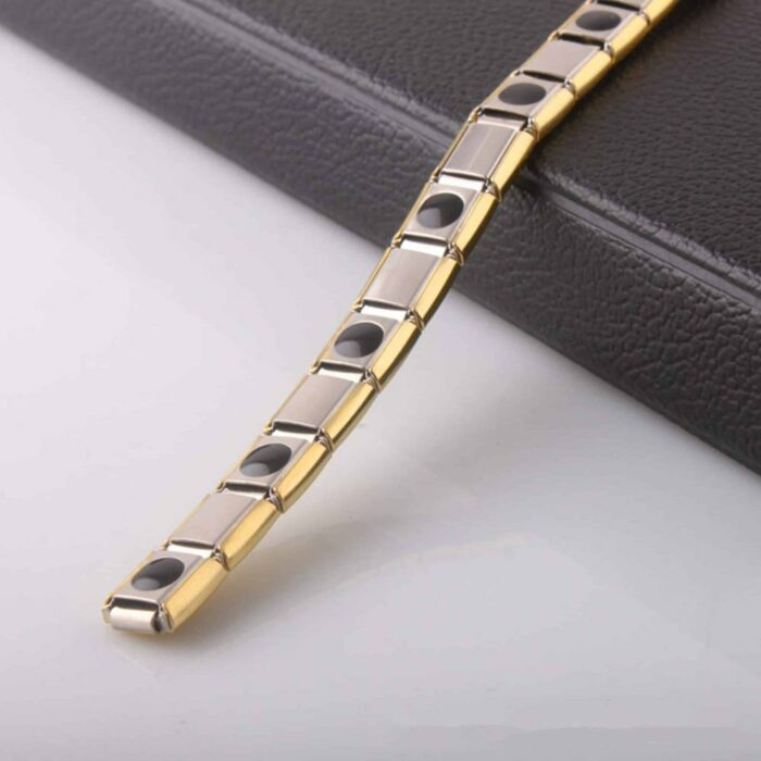 Killer Deals Magnetic Therapy Titanium Stainless Steel Bracelet- Gold - Image 5