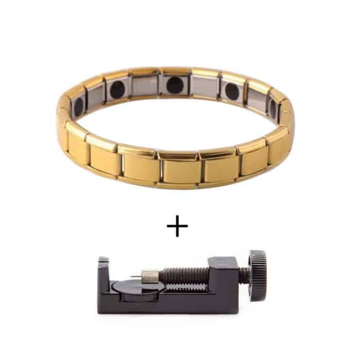 Killer Deals Magnetic Therapy Titanium Stainless Steel Bracelet- Gold - Image 9