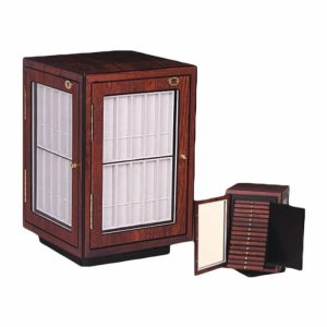 Killer Deals 40 Compartment Watch Strap Wooden Cabinet Lockable Display Organizer