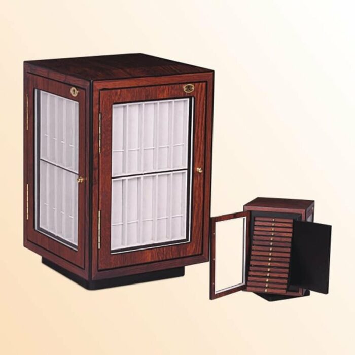 Killer Deals 40 Compartment Watch Strap Wooden Cabinet Lockable Display Organizer - Image 3