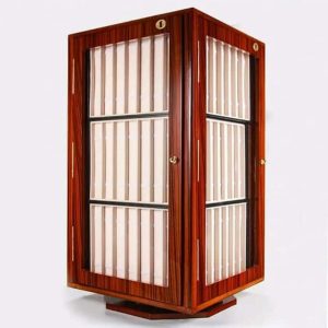 Killer Deals 72 Compartment Watch Strap Wooden Cabinet Lockable Display Organizer