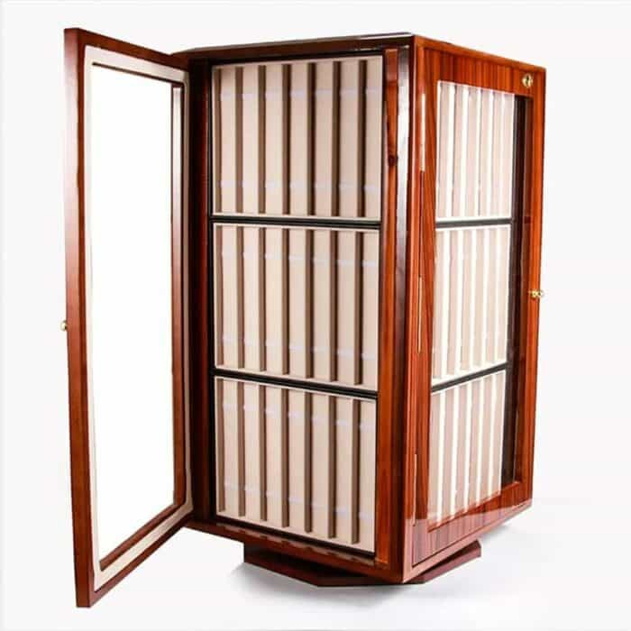 Killer Deals 84 Compartment Watch Strap Wooden Cabinet Lockable Display Organizer - Image 3