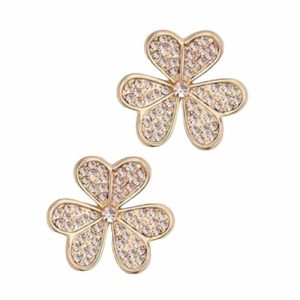 12441-700×700-1 Killer Deals Rose Gold-Plated Pave Set Austrian Crystal Clover Earrings