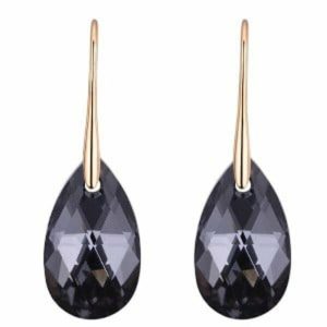 12442-700×700-1 Killer Deals Pear Shaped Crystal Chime Rose Gold Plated Dangler Drop Earrings
