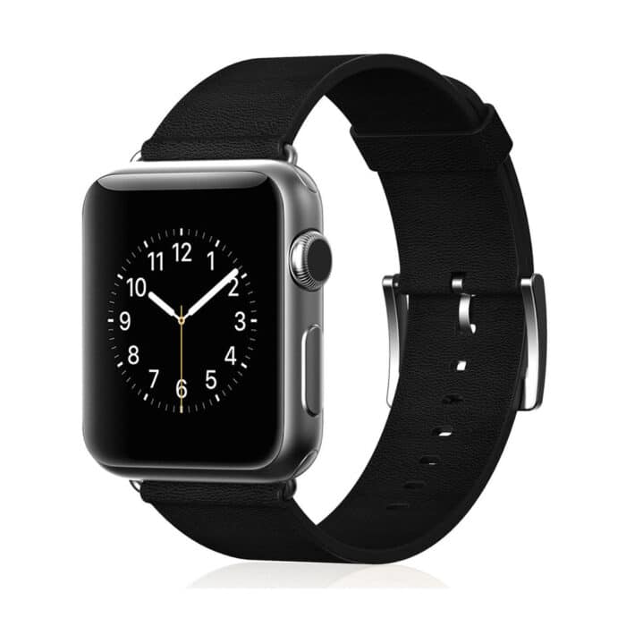 Killer Deals Adjustable Leather Strap for 38/40/41mm Apple Watch- Black - Image 3