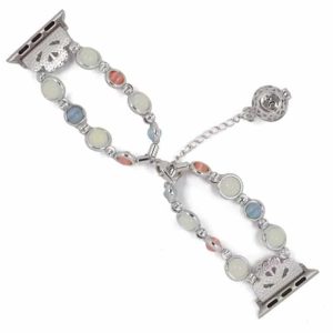 12485-700×700-1 Killer Deals 42/44/45/49mm Apple Watch luminous beaded pearl strap - Silver