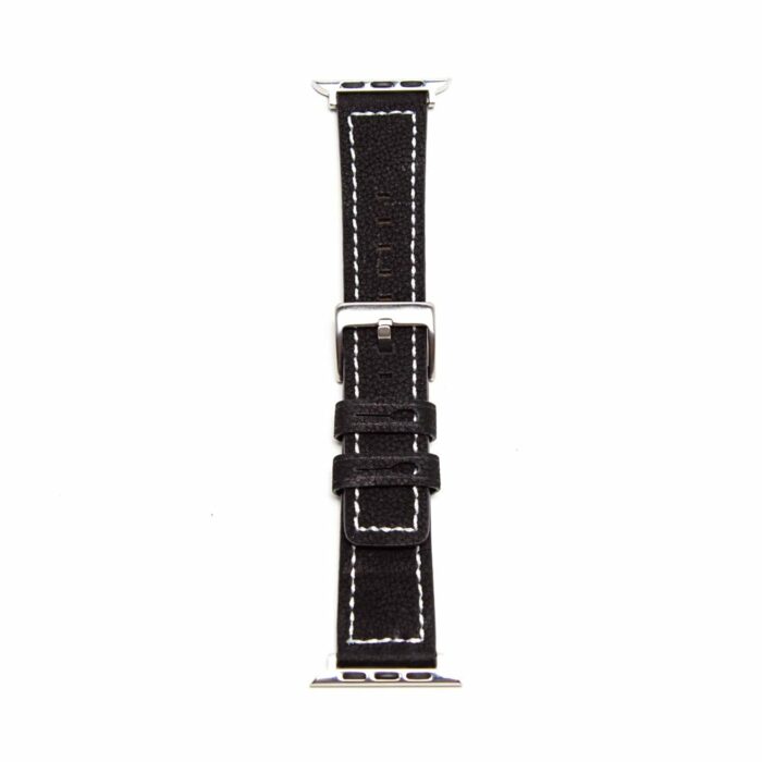 Killer Deals Replacement Leather Strap for 42/44/45/49mm Apple Watch- Black - Image 3
