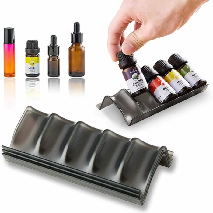 Killer Deals Aromatherapy Essential Oil Container Storage Holder Rack Set - Black/x3 - Image 4