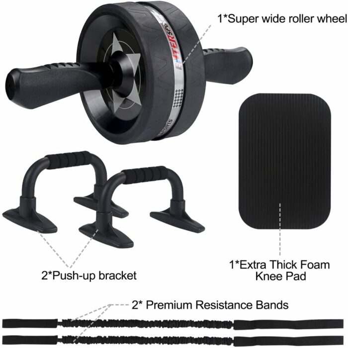 Killer Deals Home Fitness 6-in-1 Abdominal Roller Exercise Kit - Image 2